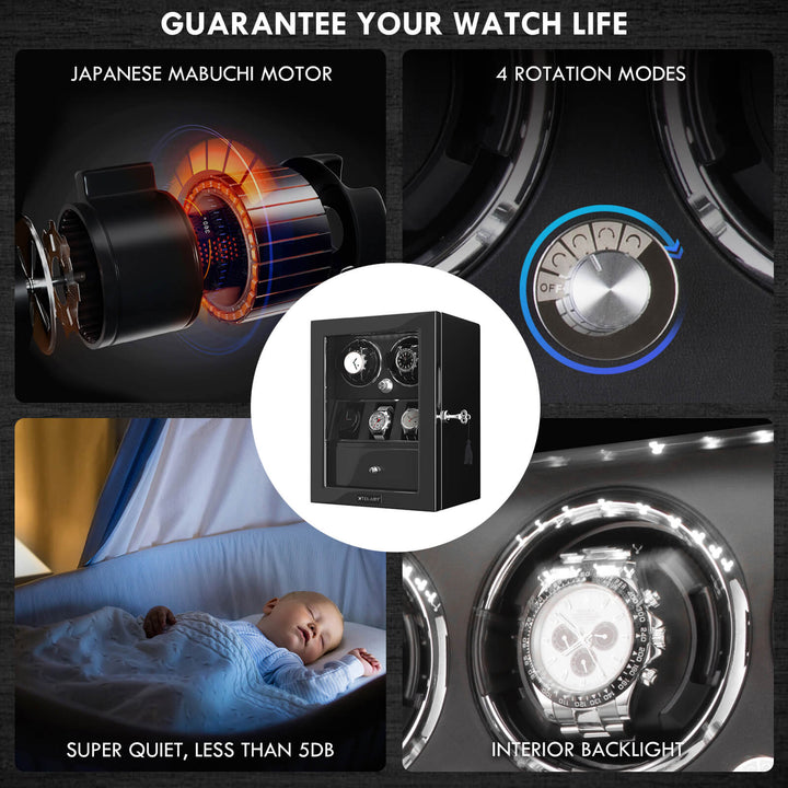 Remontoir de montre intelligent de luxe avec étui de rangement