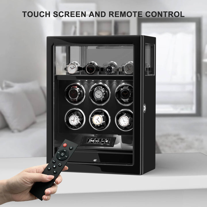 Xtelary Remontoirs de Montres pour Montres Automatiques avec Télécommande à Écran Tactile Finition Brillante - Spécial US