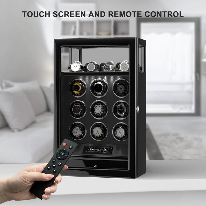 Xtelary Remontoirs de Montres pour Montres Automatiques avec Télécommande à Écran Tactile Finition Brillante - Spécial US