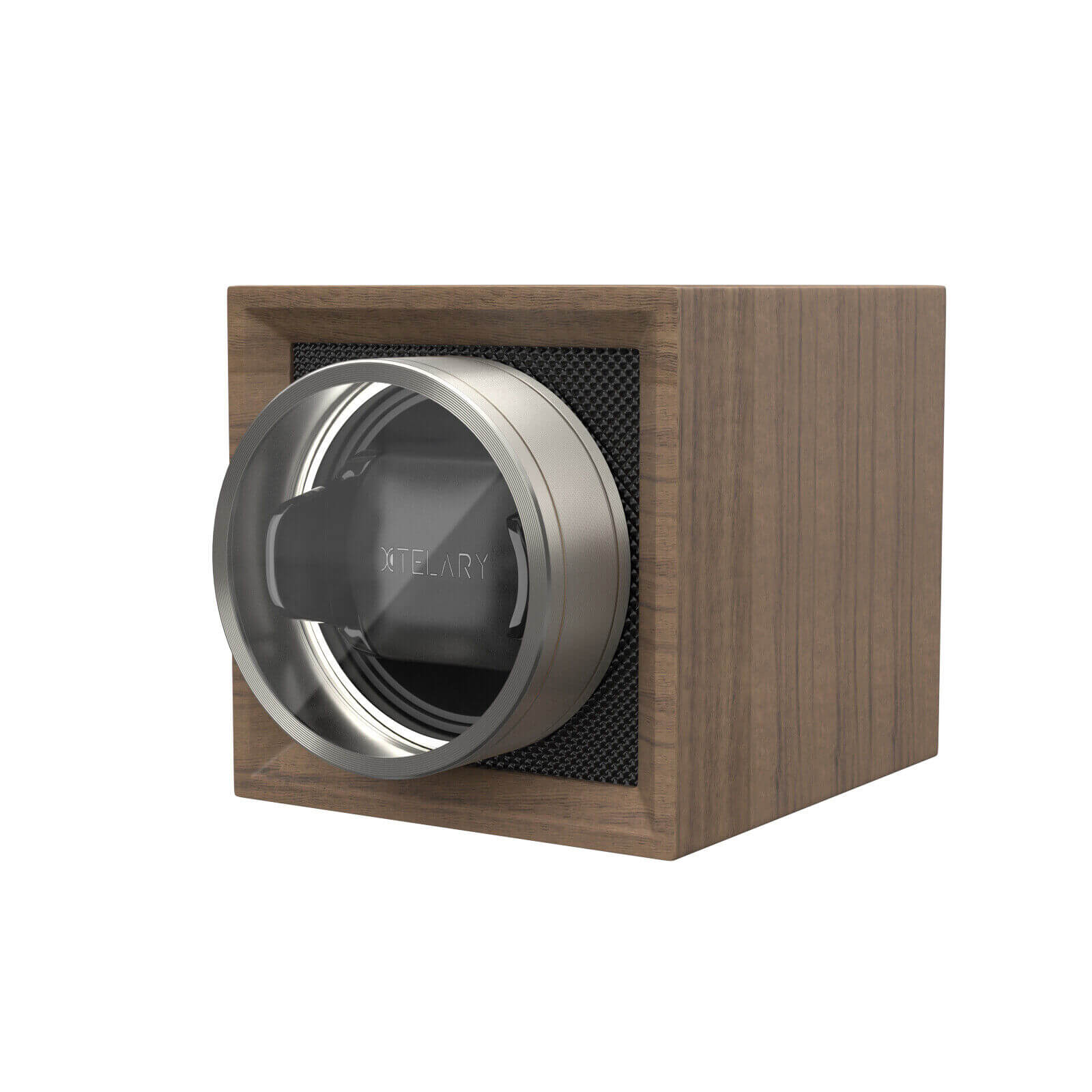 Single Watch Winder with Dual Power Supply and Quiet Mabuchi Motor - Light Wood Grain