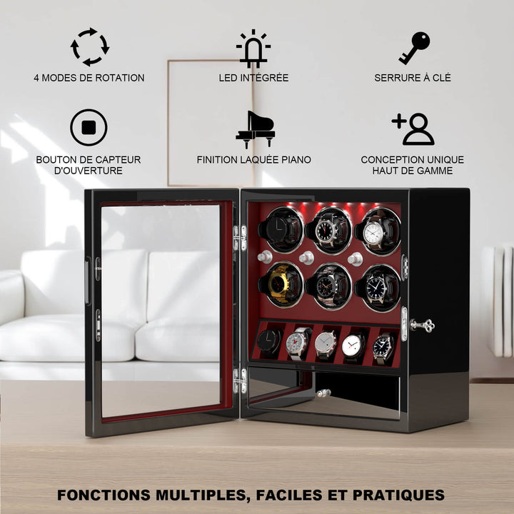 Remontoir de montre à déverrouillage par empreinte digitale avec éclairage d'ambiance RVB