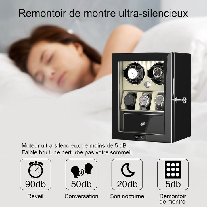 Remontoir de montre à déverrouillage par empreinte digitale avec éclairage d'ambiance RVB