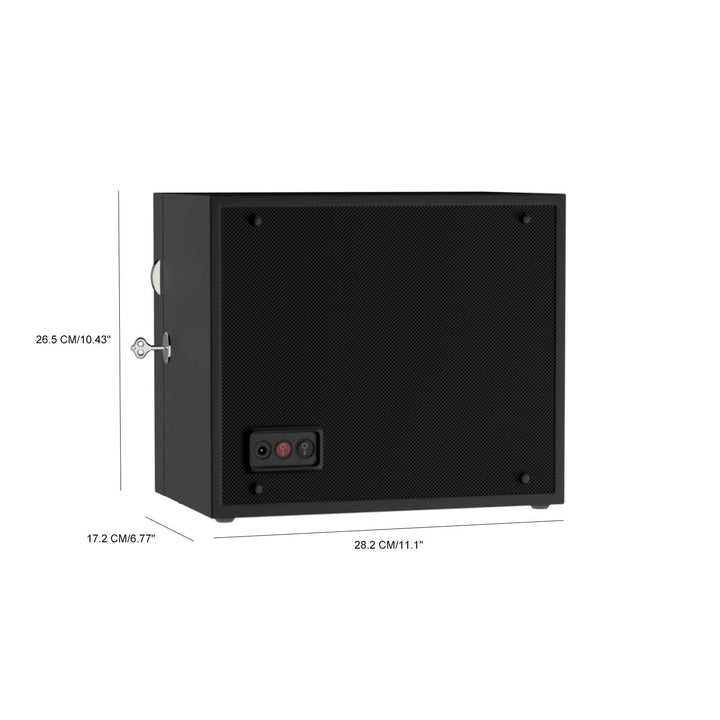 Remontoir pour montres automatiques avec 4 rangements supplémentaires et lumière LED bleu aurore - Noir