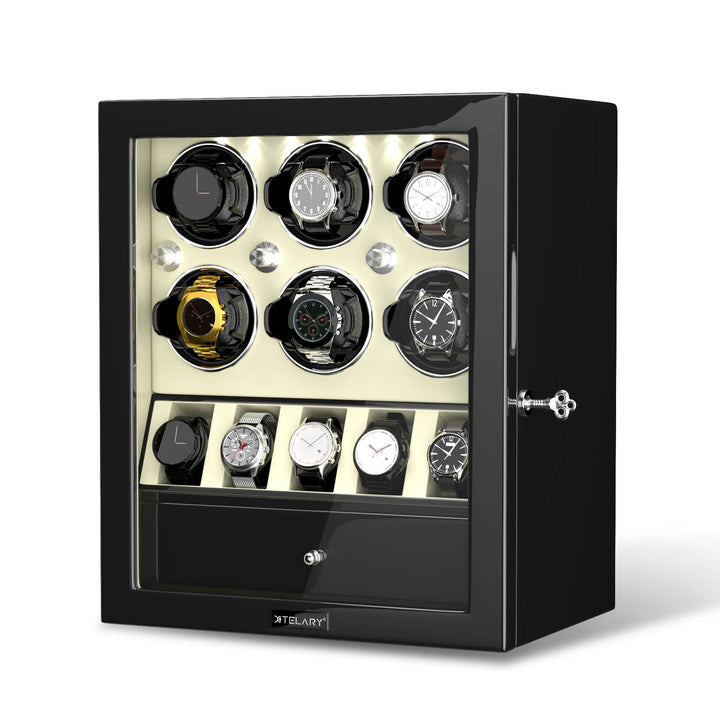 Remontoir de montre à déverrouillage par empreinte digitale avec éclairage d'ambiance RVB