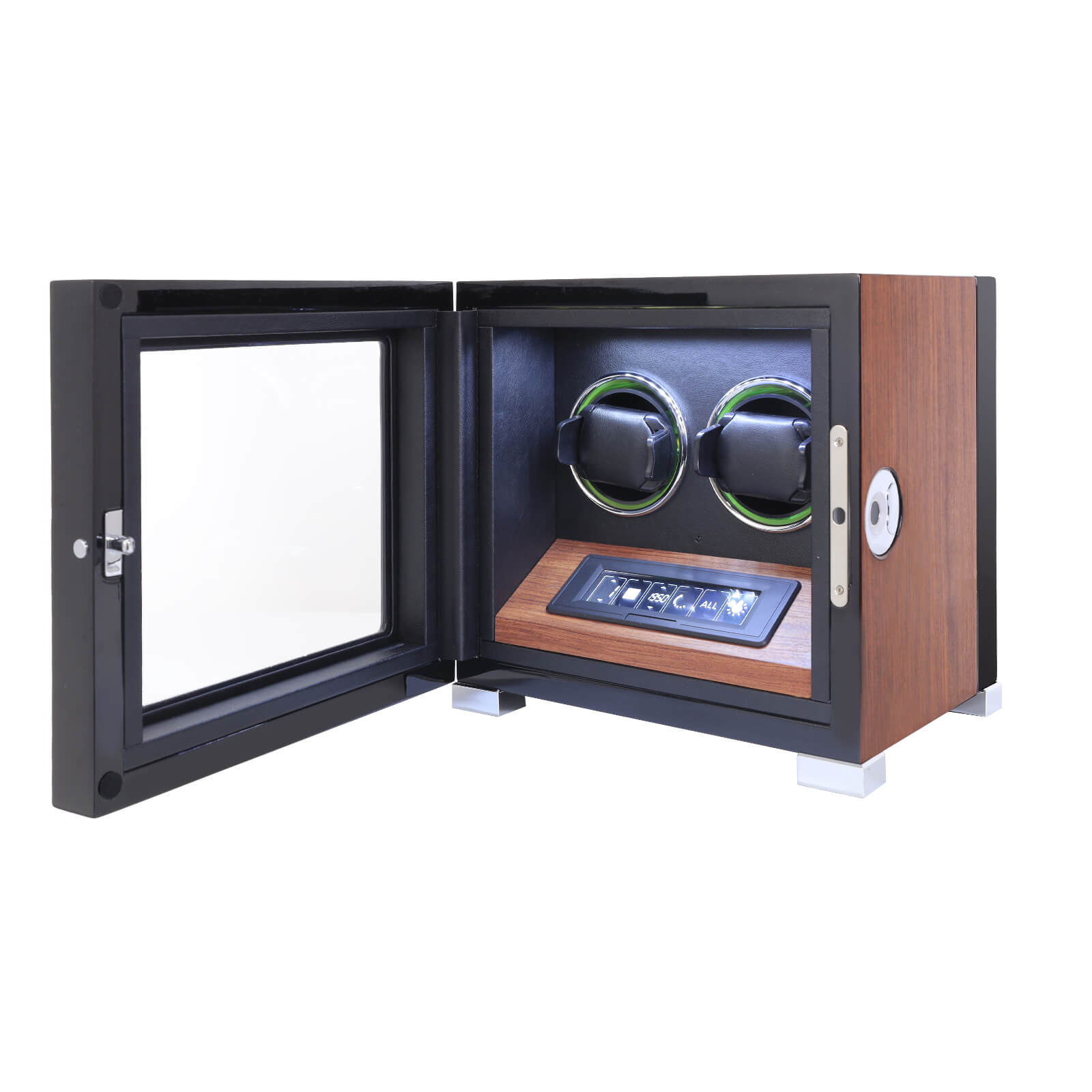 Fingerprint Unlock Watch Winder with RGB Atmosphere Lighting